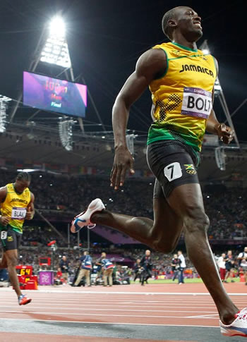 Usain Bolt - In the 100m final, every hundredth of a second gained or lost in the race counts. 