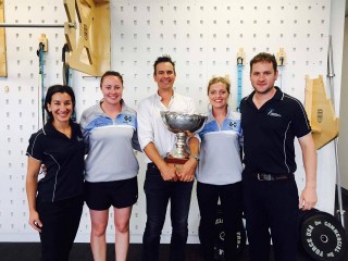 Big thanks to Kelly Farrell & Laura Kelly from the NSW Ladies Gaelic Football State team for their recent visit to the clinic with the winning cup from the Australiasian Interstate Championship played at the end of September in Brisbane. The ladies won the final against Queensland with a last minute goal by Physiotherapist Yvonne Connell! 